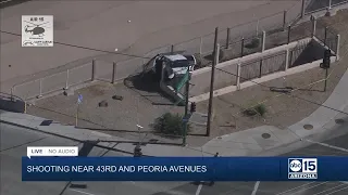 Driver hurt in shooting, crash near 43rd and Peoria avenues