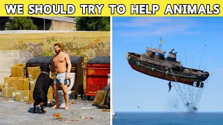 GTA V DYING SHARK ASK MICHAEL FOR HELP | Unthera Gaming