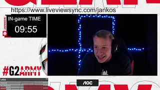 Jankos pops forehead vein explaining jg diff during DK vs C9 match | MSI