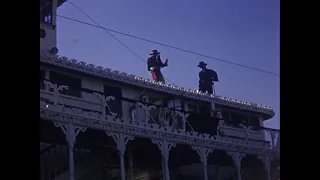 Guy Williams "El Zorro" Magic Parade at Disneyland , 1958