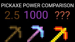 Minecraft pickaxe power comparison