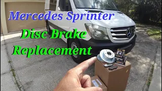 Replacing Disc Brake & Pads on a Mercedes Sprinter 2018 -2010 DIY Freightliner Sprinter 2007-2016