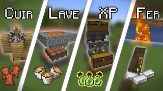 4 fermes INDISPENSABLES pour un DÉBUT de survie ! Minecraft Java 1.20+