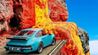 Cars vs Lava Cross Roads in GTA 5