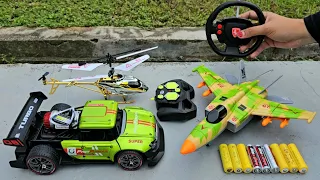 Rc Car Green Spray Remote Control,RC Helicopter And Jet Plane Radio Control Unboxing Flying Test