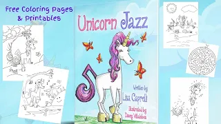 Unicorn Free Coloring Pages Unicorn Jazz Animal Characters Go with Children's Book Series Printables