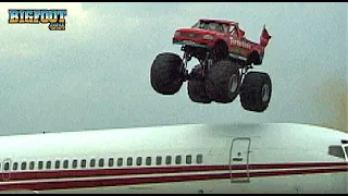 BIGFOOT® #15 with Eric Tack Airplane Jump 1999 - BIGFOOT 4x4, Inc.