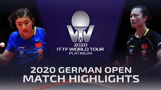 Chen Meng vs Ding Ning | 2020 ITTF German Open Highlights (Final)