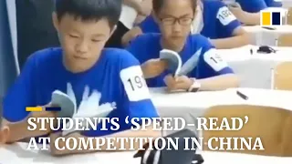 Students 'speed-read' at competition in China