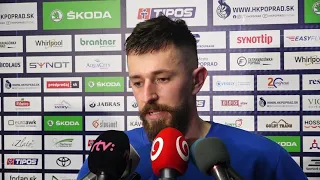 Patrik Svitana po zápase s Košicami (29. kolo Tipos Extraliga)