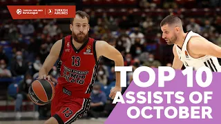 Top 10 Assists | October | 2021-22 Turkish Airlines EuroLeague