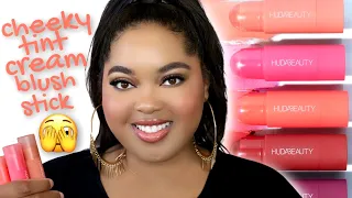 Huda Beauty CHEEKY TINT CREAM BLUSH STICKS Overview + Try On