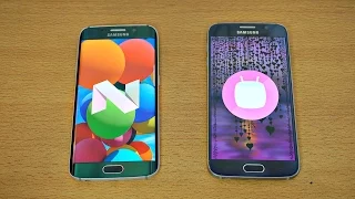 Samsung Galaxy S6 Edge Android 7.0 Nougat vs Galaxy S6 Android 6.0.1 - Speed Test! (4K)