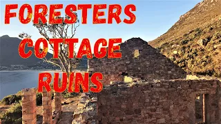 Ruins of 1920s-built Foresters Cottage above Chapman's Peak in Cape Town, South Africa