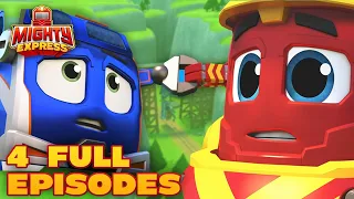 4 Full Episodes! Milo, Nate, and more! 🚂 Mighty Express SEASON 4 🚂 - Mighty Express Official