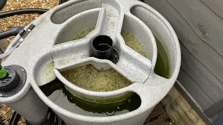 Koi Pond Filtration System. Easy Pod Cleaning and Flushing.