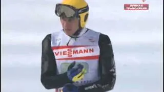 Alexandr Gurin - Sapporo 2007 - 60.0m (Nordic Combined) - dangerous fall!