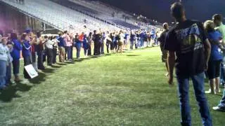 Dickinson Gator fans cheer on team after game