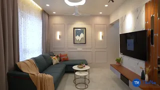 2BHK Home Interior Design at VTP Highlife,Wakad Pune | Interior by ThinkMore Interiors