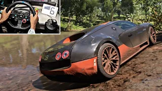 Rebuilding Abandoned Bugatti Veyron Super Sport Forza Horizon 5 (Steering Wheel + Shifter) Gameplay