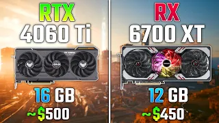 RTX 4060 Ti vs RX 6700 XT + R7 7800X3D | Test in 7 Games