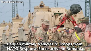 Belgian Military Vehicles & Troops from NATO Response Force Arrive in Romania