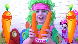 Yummy Fruits & Vegetables - Kids Songs with Katya and Dima