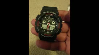 Casio G Shock GA 100 1A4DR unboxing and review