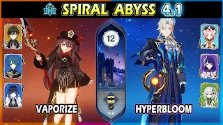 Hu Tao Double-Hydro & Neuvillette Hyperbloom Team | Spiral Abyss 4.1 Floor 12 Full Stars