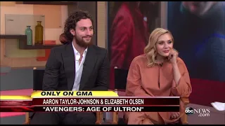 Elizabeth Olsen and Aaron Taylor-Johnson - GMA interview 2015