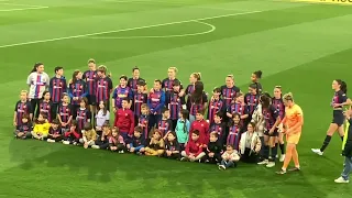 LigaF FcBarcelona 5 Valencia 1 17/3/2023 Johan Cruyff stadium The team with the youngest fans