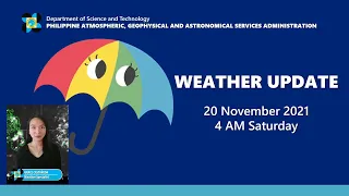 Public Weather Forecast Issued at 4:00 AM November 20, 2021