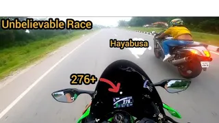 Suzuki Hayabusa vs Kawasaki Ninja Zx10r Race || Ye Nahi Socha Tha