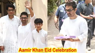 Eid 2024: Aamir Khan with Son Junaid Khan and Azad Rao Khan Celebrating EID-Ul-Fitr 2024