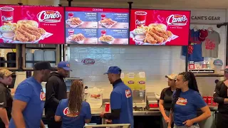 Mookie Betts serves up 'hot, fresh chicken' at Raising Cane's