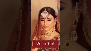 Ushna Shah Bridal Look in red | Pakistani Bride #bride #shortsvideo #shorts