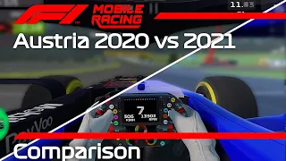 Comparison #3 F1 Mobile Racing 2020 vs 2021 (BETA) | Different Cameras