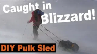 DIY Ski Cargo Sled (Pulk) - How to build and test in blizzard!