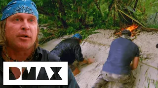 Cody And Joe Battle To Protect Fire From Rain And High Tides | Dual Survival