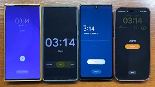 Samsung S23 Ultra vs Google Pixel 7 Pro vs LG Stylo 6 vs iPhone 14PM Alarm Clock Alert Sound