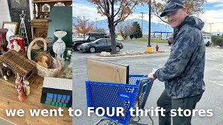 We went to four thrift stores!! Goodwill Mega Thrift Haul - Thrifting High End for Reselling