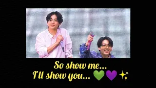 Taekook... so show me... I'll show you... 💚💜✨// #taekook #magicshop #soshowmei'llshowyou ❤️