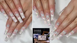 White French Chrome Butterfly Polygel Nails I MelodySusie Fleurwee Gel Polish Set Sneak Peak