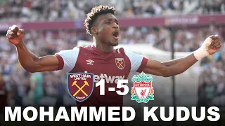 Mohammed Kudus v Liverpool│Full Performance│Every Touch│Every Dribble│Skills│Liverpool 5-1 WestHam