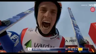 Anders Fannemel jumps 251.5 meters in Vikersund (World Record in 2015)