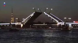 The Opening of The Palace Bridge in St.Petersburg