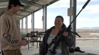 Michele's 7mm Rem Mag vs Milk Jug at 1000 Yards   LRSU Milk Jug Challenge Michele M