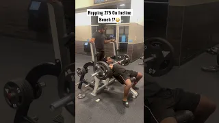 Repping 275 on Incline BenchPress!? 😮 #workout #fitness #gym #JesusSaves #Benchpress #shorts