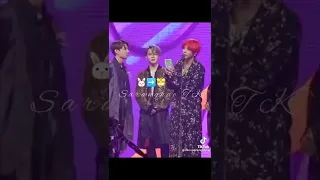 Jk ignoring Tae & then teasing him during awards infront of everyone..Hyung's are fed up with them😂🤭