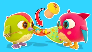 Learn colors for kids with toy mushrooms | Cartoons for kids & toys for babies